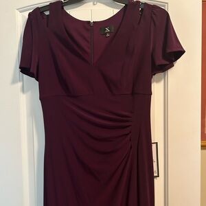 Plum evening gown
